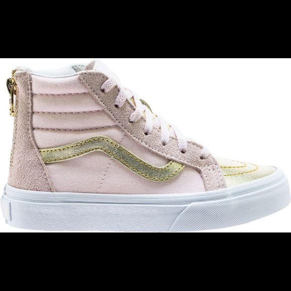pink and gold vans